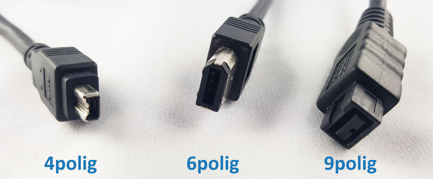 Welchen Stecker (FireWire, i.LINK, IEEE 1394) benötige ich? Galfe